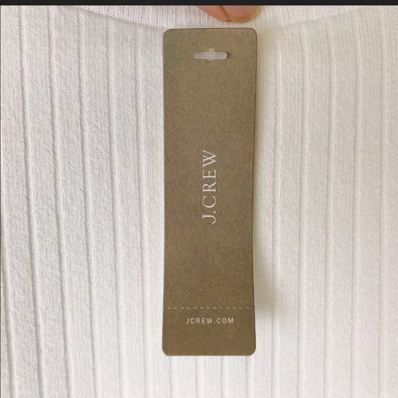 New J.CREW Contrast Trim Ribbed Roll Neck Sweater XXS White - Picture 7 of 7